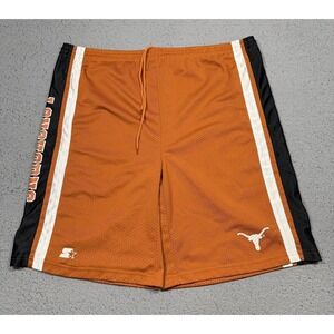 Texas Longhorns Shorts Mens XL Baggy Orange Black NCAA Basketball Starter Mesh